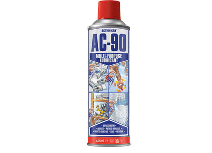 Action Can AC-90 Multi-Purpose Lubricant Spray 425ml - Q99AC90004250015000 - Perfect for Home and Workshop