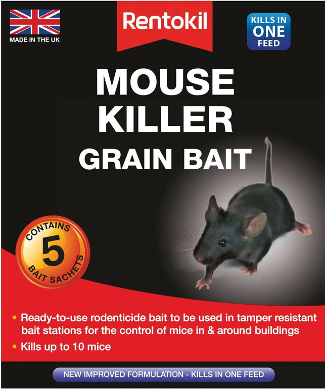 Rentokil Mouse Killer Grain Bait 5 Sachets