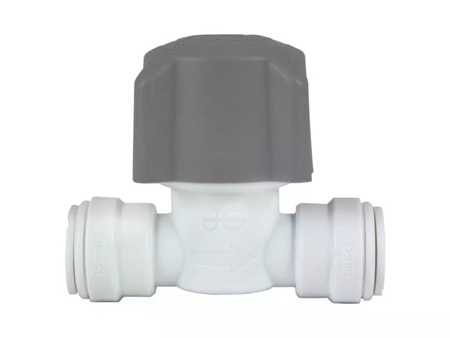 John Guest Speedfit Plastic Stop Valve 15mm (15STV/2) (Pack of 2)