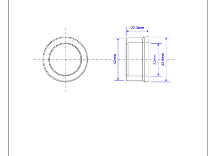 McAlpine R/SEAL-42X32 1½" x 32mm Synthetic Rubber Seal Reducer