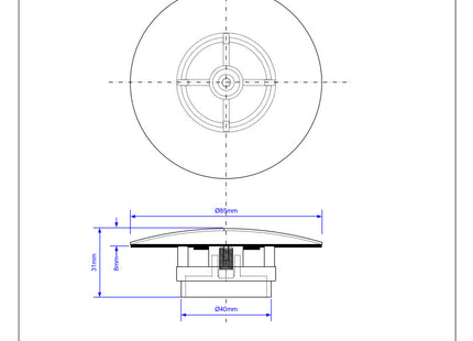 McAlpine Mushroom Flange Only for Chrome Shower Trap  85mm Flange      STW85SSM