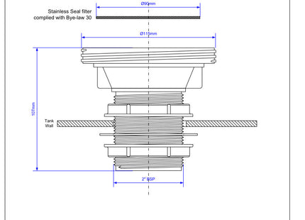 McAlpine ZWLFBR 2" Screened Tank Breather