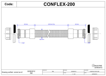 McAlpine CONFLEX-200 200mm Flexible Condensate Connector