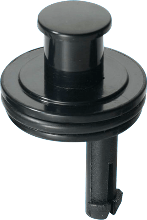 McAlpine BP1-CAP Black Plastic Captive Plug - 1½" diameter (for 1¼" waste)