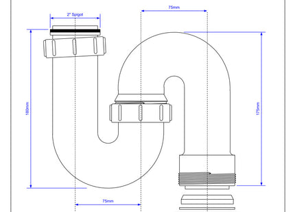 McAlpine SF10 2" 75mm Water Seal Tubular Swivel 'S' Trap