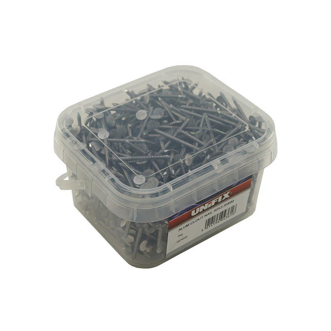 Unifix Aluminium Clout Nails 1Kg Tub - 50mm x 3.35mm (Box of 4)