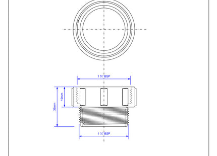 McAlpine T12B 1¾" x 1½" BSP Female x BSP Male Coupling