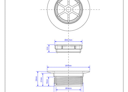 McAlpine STW70CPB Standard Waste for STW 1½" Shower Traps