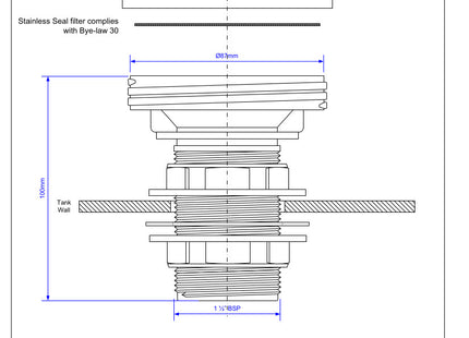 McAlpine TWLFBR 1½" Screened Tank Breather