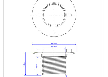 McAlpine STW85LNL 1½" Long Locking Nut for STW 1½" Shower Traps