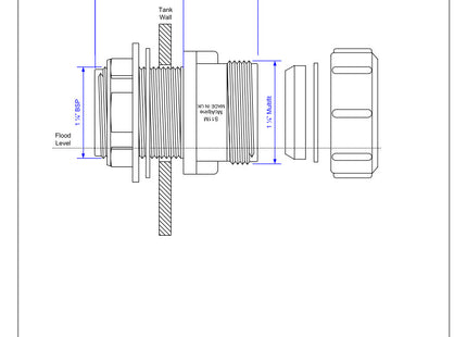 McAlpine S11M 1¼" Multifit Straight Tank Connector