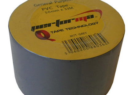 Primaflow PVC Tape 50mm x 33m Grey - RS777 50X33 GY