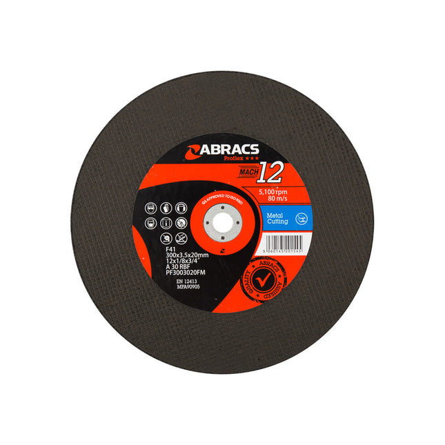 Abracs Proflex Flat Metal Cutting Disc - 305 x 3.0 x 20mm (Box of 25)