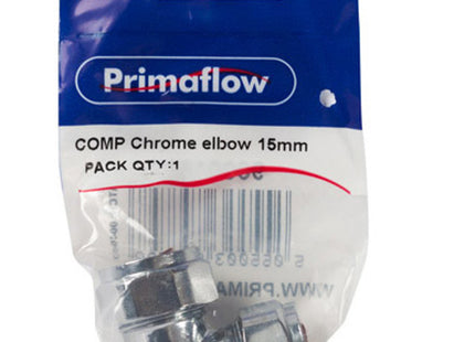 Primaflow Primapack Compression Chrome Elbow 15mm - 9CPCE15