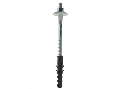 JCP Fixings Sanitary Basin Set - 10 x 140mm Screw - 14 x 70mm Plug (Box of 10)
