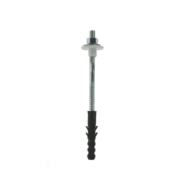 JCP Fixings Sanitary Basin Set - 10 x 140mm Screw - 14 x 70mm Plug (Box of 10)