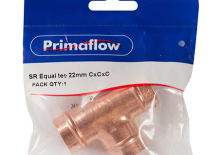 Primaflow Primapack SR Equal Tee 22mm CxCxC - 9SRT22