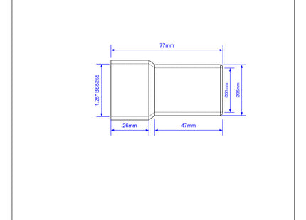 McAlpine ABSCON-35X1.25 1¼" ABS Solvent Weld Adaptor