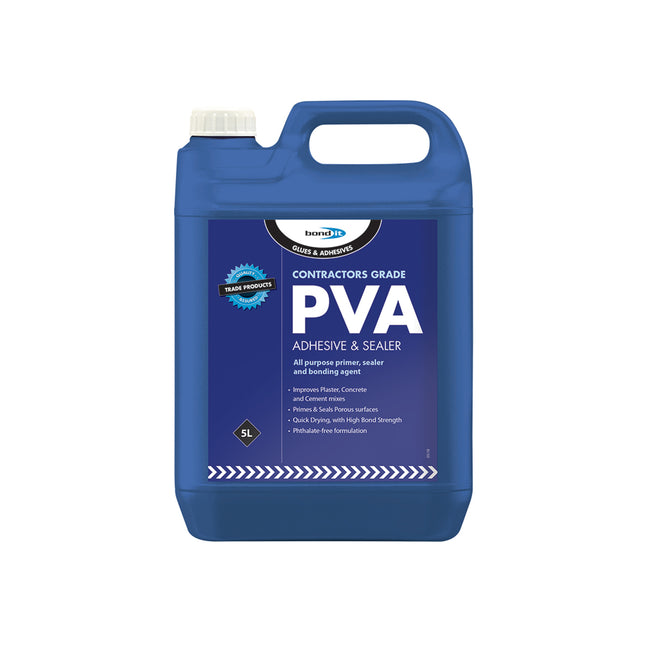 Bond-It Contractors Grade Pva. White. 5 Litre. (Box of 4)