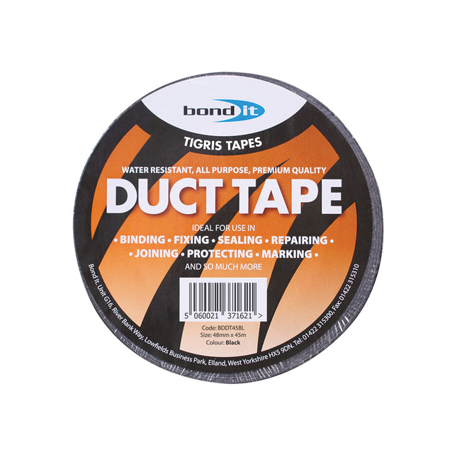 Bond-It Duct Tape Black - 45mm x 50M (Box of 24)
