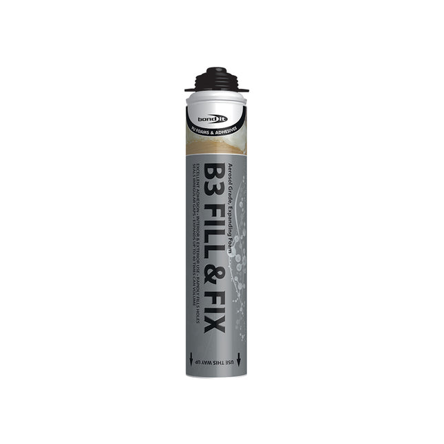 Bond-It Fill & Fix 750ml Expanding Foam Gun Grade. Beige. (Box of 12)