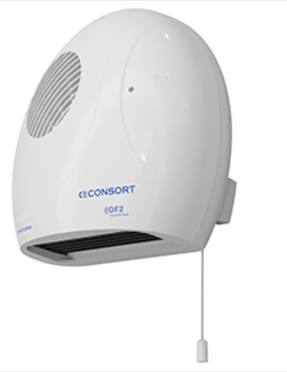 Consort Downflow Fan Heater 2KW DF2 with Pull-Cord Switch