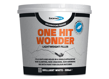 Bond-It One Hit Wonder Lightweight Filler White Size 500ml (Box of 12)