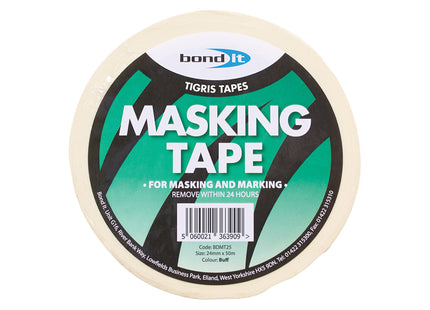 Bond-It Masking Tape Buff - 75mm x 50M (Box of 16)
