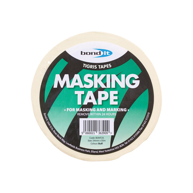 Bond-It Masking Tape Buff - 75mm x 50M (Box of 16)
