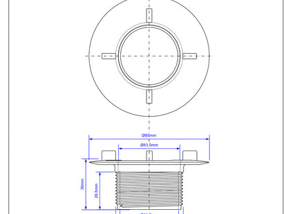 McAlpine STW85LN Standard Locking Nut for STW 1½" Shower Traps