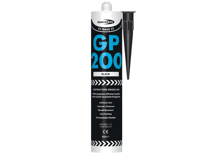 Bond-It General Purpose Gp200 Silicone Sealant. Black. Size Eu3. (Box of 25)