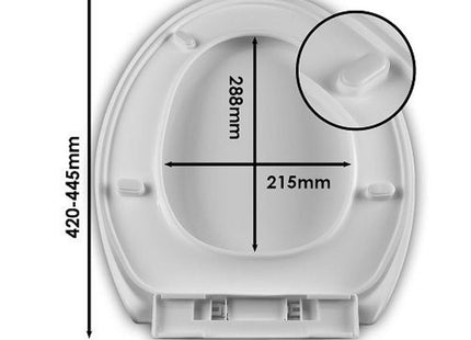 Fresssh R2 WC Seat - Soft Close, Plastic, Bottom Fix Hinges - 20120488