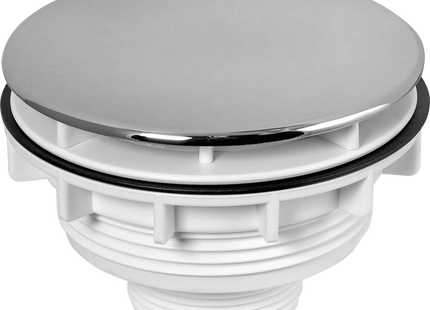 McAlpine SWHF6-CP High Flow Shower Waste: 110mm White Plastic Plain Cover Flange x 56mm Tail: Top Access: Backnut Model