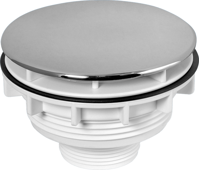 McAlpine SWHF6-CP High Flow Shower Waste: 110mm White Plastic Plain Cover Flange x 56mm Tail: Top Access: Backnut Model