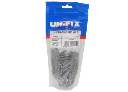 Unifix Bright Cut Flooring Brad Nails - 50mm (500g Bag) (Box of 5)