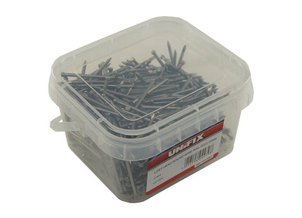 Unifix Bright Lost Head Round Wire Nails 2.5Kg Tubs - 40mm x 2.36 (Box of 4)