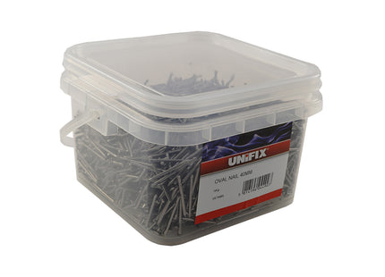 Unifix Bright Oval Brad Nails 5Kg Tub - 40mm (Box of 2)