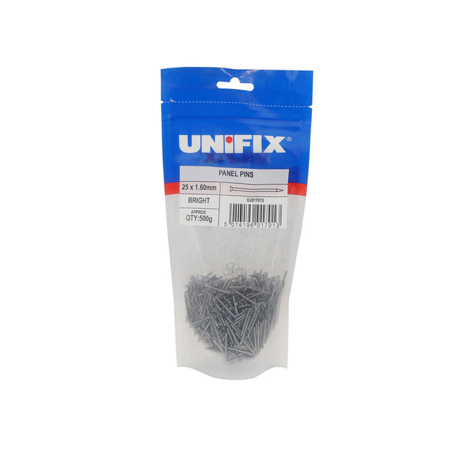 Unifix Bright Panel Pins - 40 x 1.60mm (500g Bag) (Box of 5)