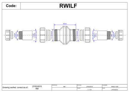 McAlpine RWILF ¾" In-Line Screened/Filter Pipe Coupling