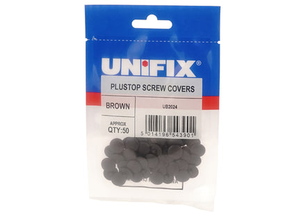 Unifix Plustop Screw Covers - Brown (Box of 250)