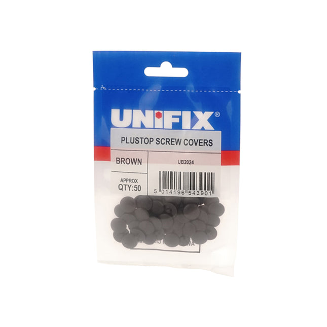 Unifix Plustop Screw Covers - Brown (Box of 250)