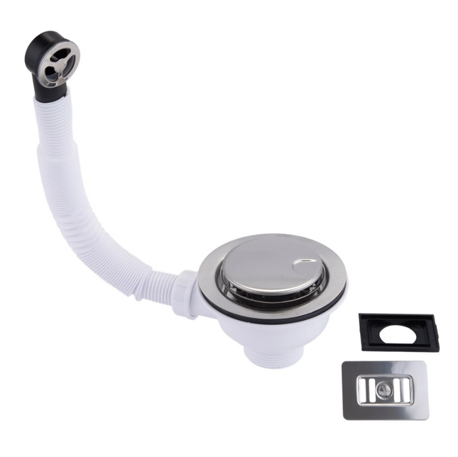 McAlpine 1½” Universal Stainless Steel Basket Strainer Waste with Cover and Overflow