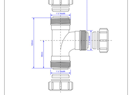 McAlpine V8M 1¼" Multifit Swept Tee