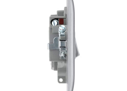 BG Electrical Brushed Chrome 13 Amp Fused Spur Switch - NBS52-01