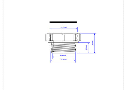 McAlpine T12 1½" x 1¼" Waste Outlet Reducer