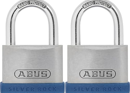 ABUS Mechanical 40Mm Silver Rock 5 Padlock Twin Pack