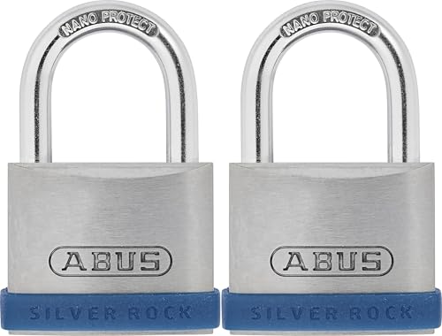 ABUS Mechanical 40Mm Silver Rock 5 Padlock Twin Pack