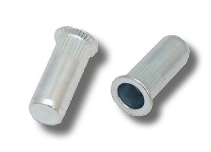 JRP Riveting Products M6x25.5 (4.0-6.0) Steel Countersunk Head Round Knurled Body Closed JRP Rivet Nuts (Box of 200)