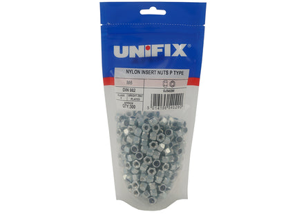Unifix Class 8 Nylon Insert Nuts P Type DIN 982 Bright Zinc Plated - M12 (Box of 350)
