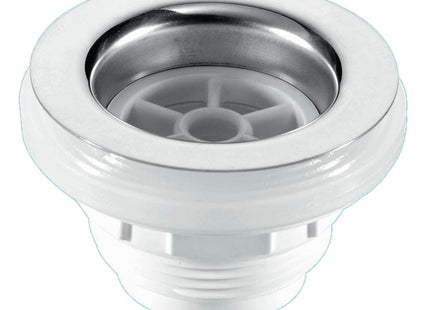 McAlpine BSW10 1½" Backnut Bath Waste: 70mm Stainless Steel Flange x 1½" Tail: Unslotted: Plug